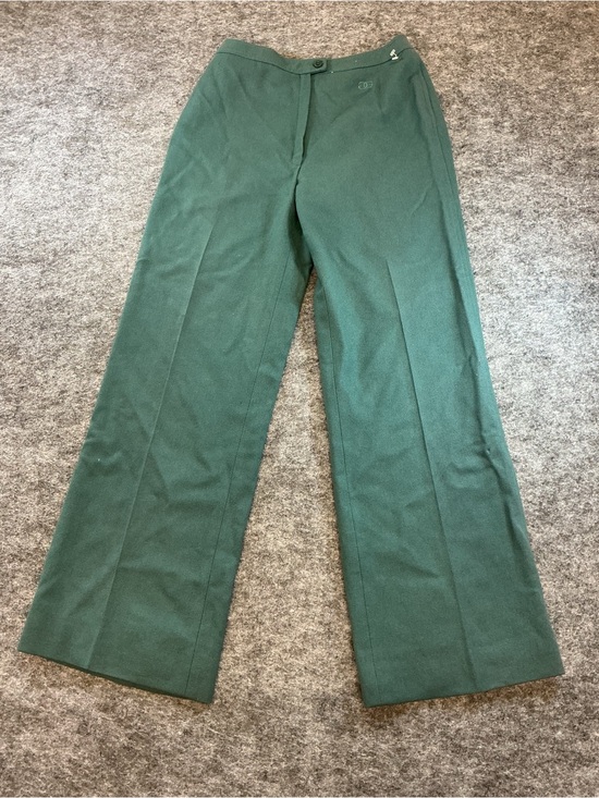 Givenchy Pants - Givenchy Sport VINTAGE Wide-Leg High-Rise Wool Pants in Emerald Green Size 10